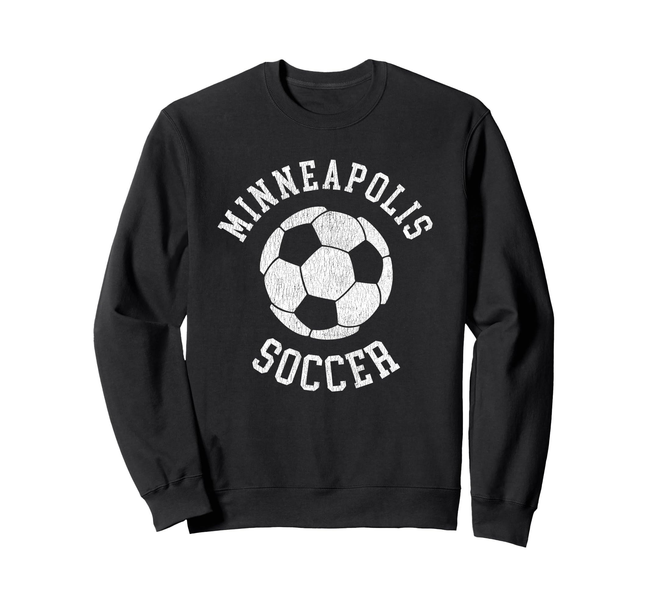 Minneapolis Soccer Distressed 90S Sweatshirt - Custom Art Print Unisex