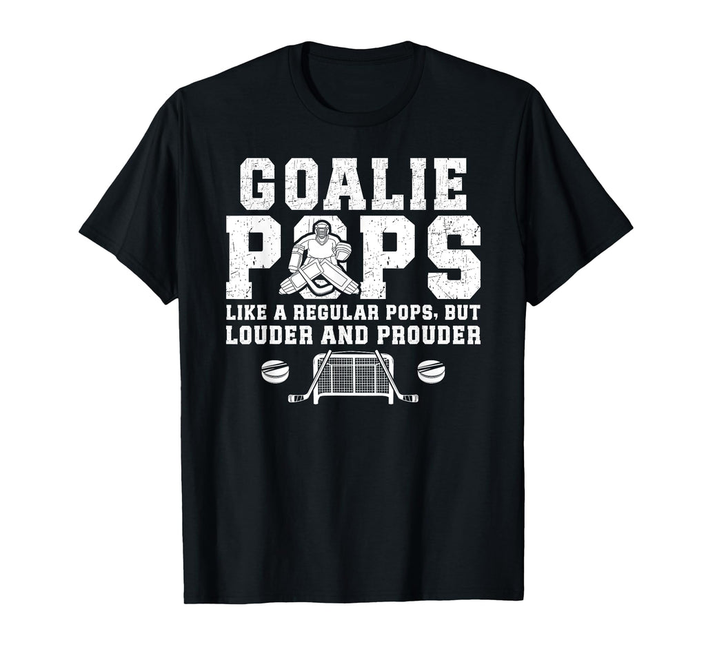 Hockey Goalie Pops Ice Hockey Keeper T-Shirt - Fun Novelty Design Unisex