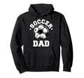 Soccer Dad Soccer Ball Distressed Funny Hoodie - Graphic Print Unisex