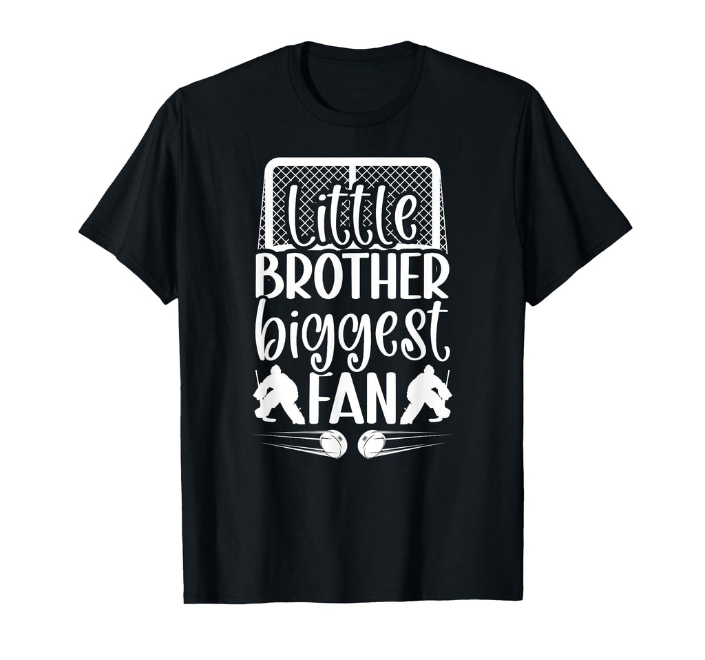 Little Brother Hockey Goalie Brother T-Shirt - Custom Art Print for Adults