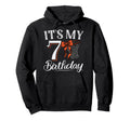 Orange Coquette Basketball Its My 7 Hoodie - Novelty Apparel for Adults