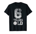 6 Years Old Soccer Sports Birthday T-Shirt - Minimalist Print for Adults