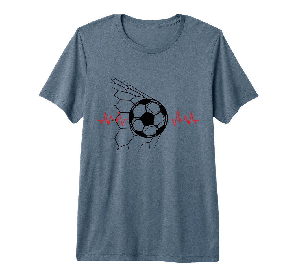 Soccer Ball Heartbeat Players And T-Shirt - Graphic Print for Adults