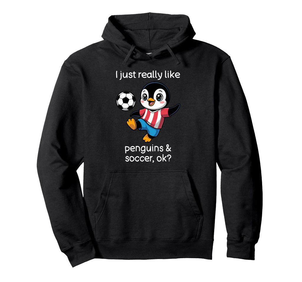 Funny Soccer Penguin Soccer And Penguins Hoodie - Trendy Graphic Men Women