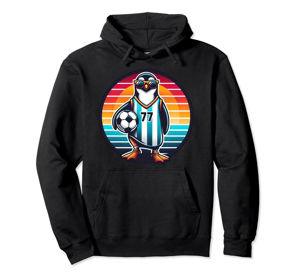 Funny Penguin Soccer Champion Bird Hoodie - Fun Novelty Design Men Women