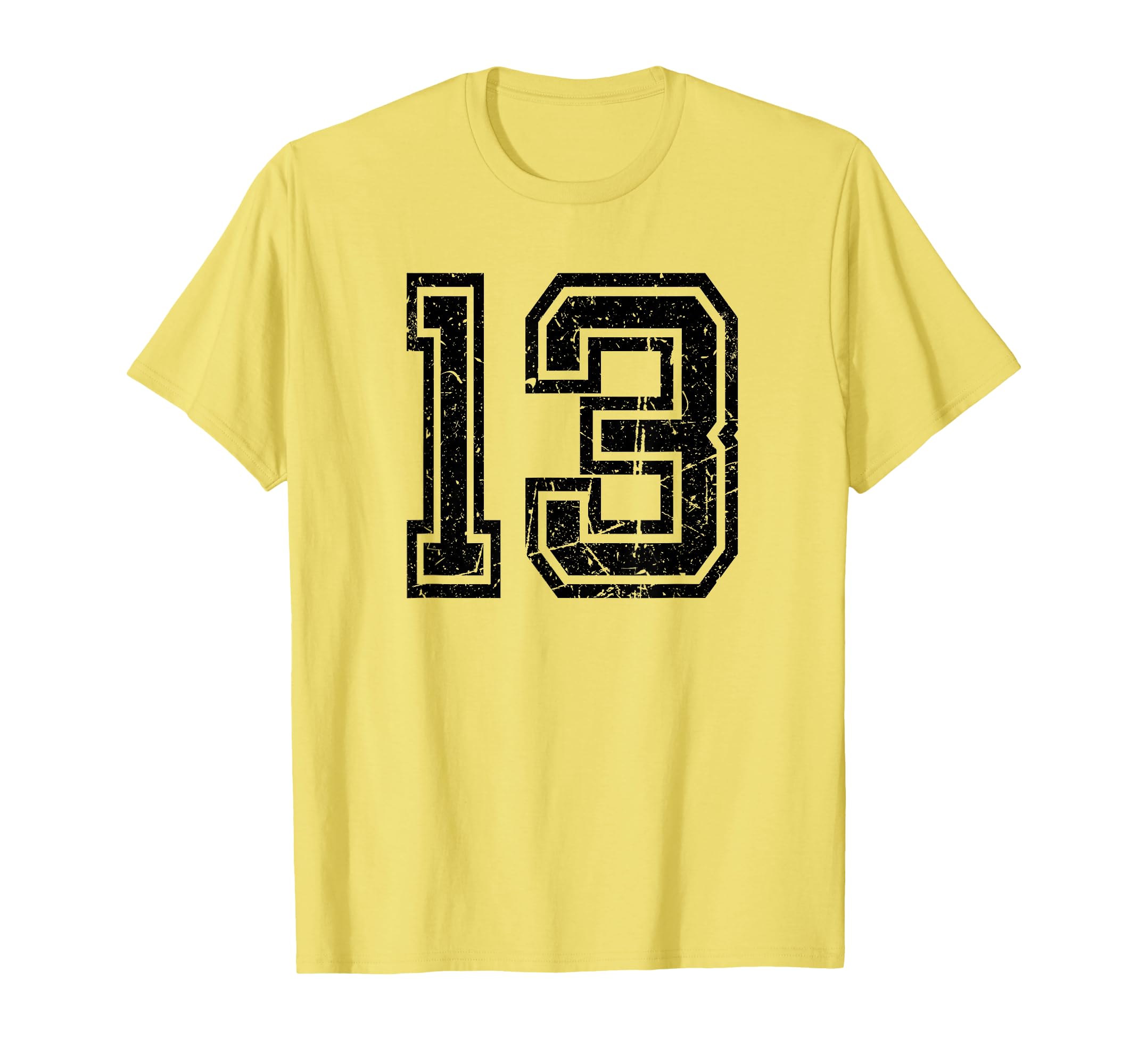 Number 13 Sports Team Number T-Shirt - Trendy Graphic for Adults