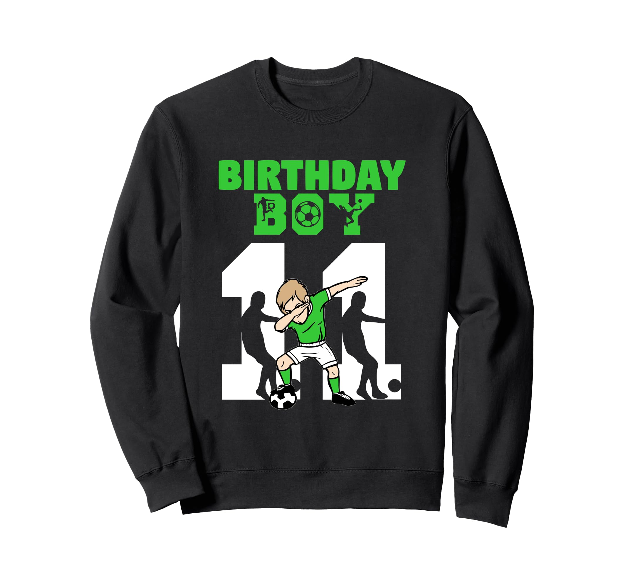 11Th Birthday Soccer Lover 11 Sweatshirt - Minimalist Print for Adults