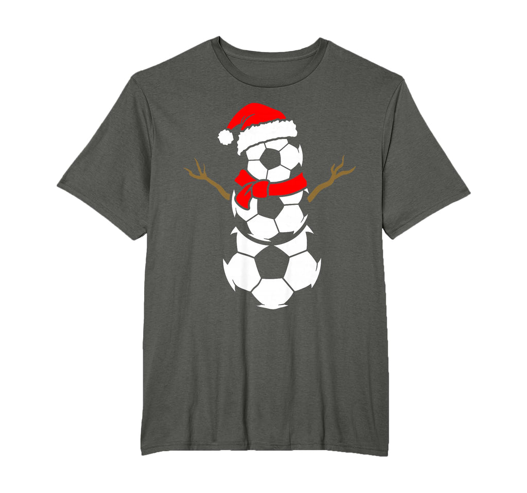 Soccer Santa Claus Snowman Ball Player T-Shirt - Trendy Graphic Unisex