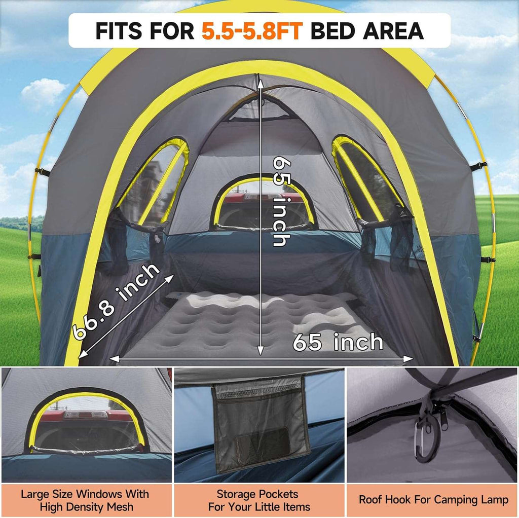 Umbrauto Truck Bed Tent PU3000mm Waterproof Pickup Truck Tents