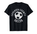 Cuyahoga County Soccer Distressed 90S T-Shirt - Minimalist Print Men Women