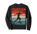 14Th Birthday Soccer 14 Years Old Sweatshirt - Streetwear Style Unisex