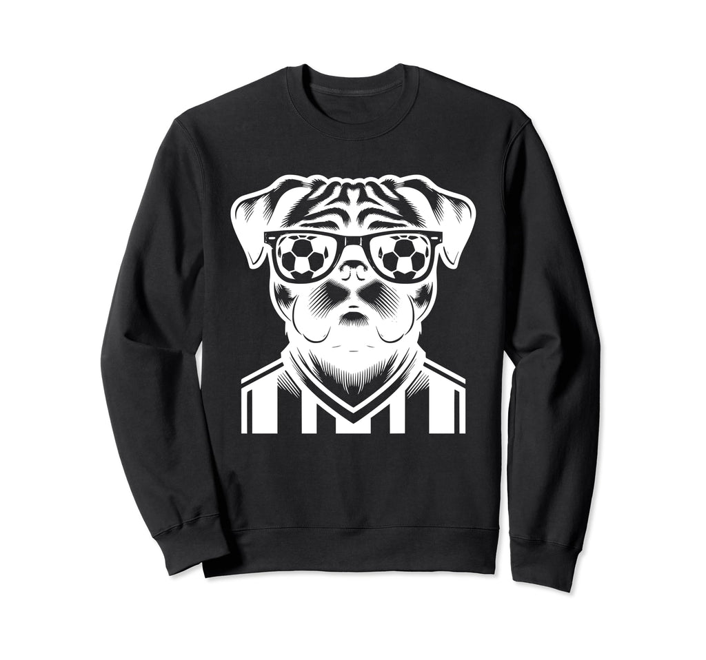 Pug Dog Soccer Champion Fan Sweatshirt - Minimalist Print Unisex