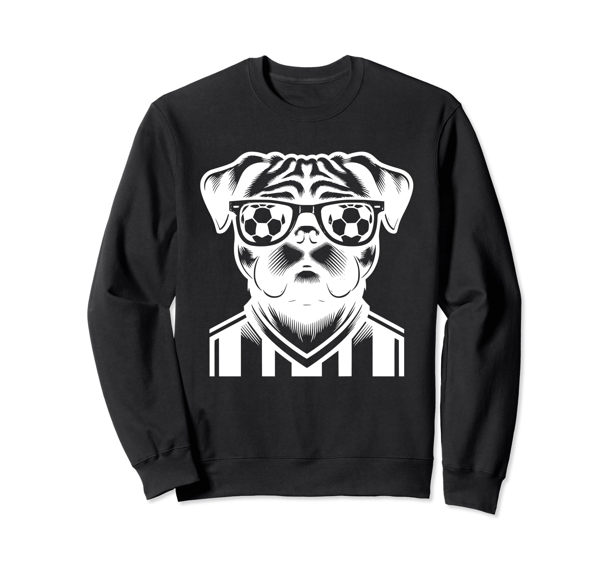 Pug Dog Soccer Champion Fan Sweatshirt - Minimalist Print Unisex