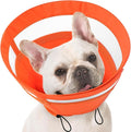 SAWMONG Soft Dog Cones for Medium Dogs, Adjustable Pet Recovery Collar to Stop Licking, Dog Cone Collar, Comfy Elizabeth E-Collar for Dogs After Surgery Alternative (M,Orange)