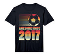 Awesome Since 2017 Soccer 9Th Birthday T-Shirt - Novelty Apparel Unisex