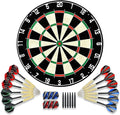 EVA Dartboard Surround Wall Protector, Sisal/Bristle Dartboard and 18g Steel Tip Darts Set Optional