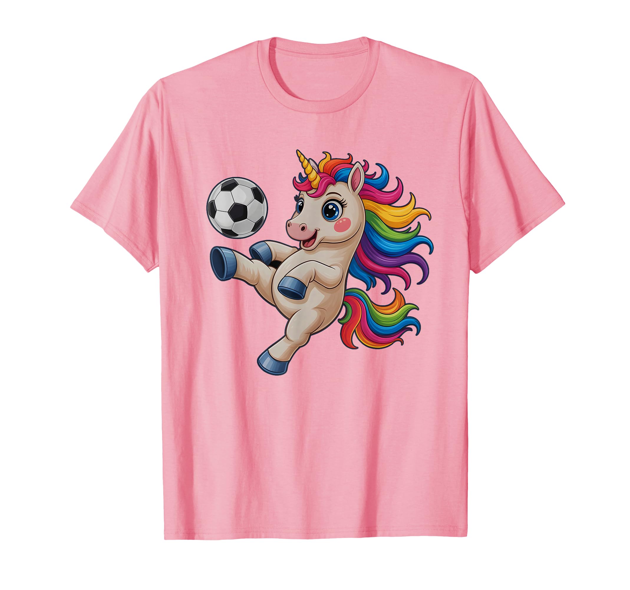 Kawaii Soccer Just Who Loves Unicorn T-Shirt - Minimalist Print Men Women