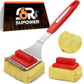 Grill Brush Bristle Free - Cleaning with Steam Technology, Replaceable Brush Heads & Scraper Tool for Stainless-Steel Grates Grill Brush with Stainless Steel Spatula and Two Cleaning Brush Heads