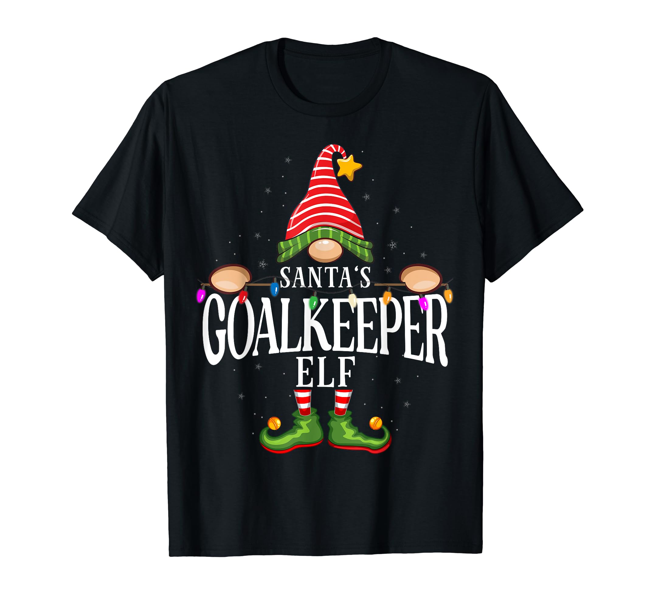 Santas Goalkeeper Group Family Pajama T-Shirt - Graphic Print Unisex
