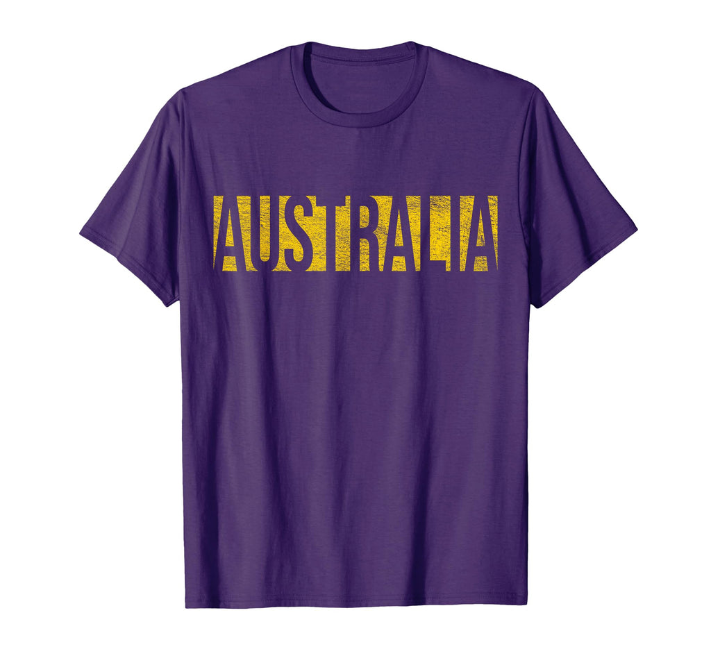 Australia Green And Yellow Athletic T-Shirt - Trendy Graphic Men Women