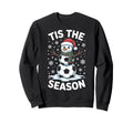 Tis Season Snowman Soccer Player Fun Sweatshirt - Minimalist Print Unisex
