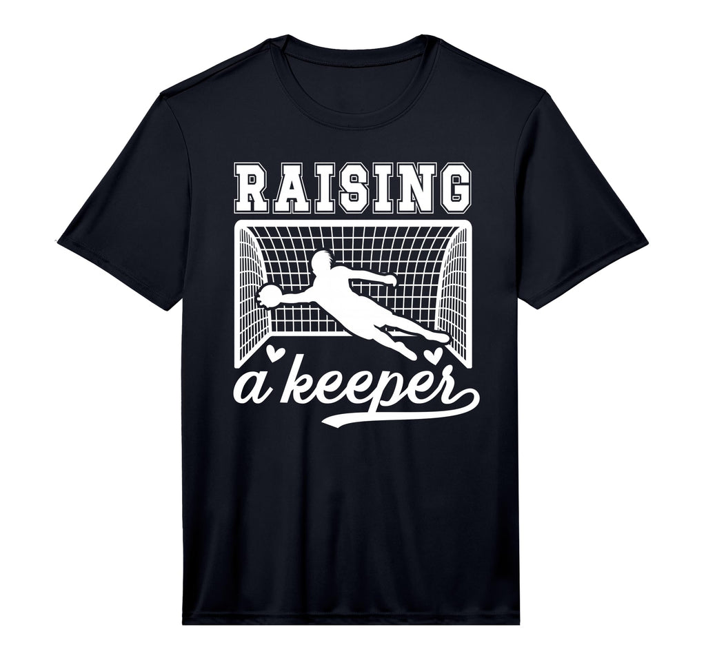 Mens Raising Soccer Keeper Mom Soccer T-Shirt - Fun Novelty Design Unisex