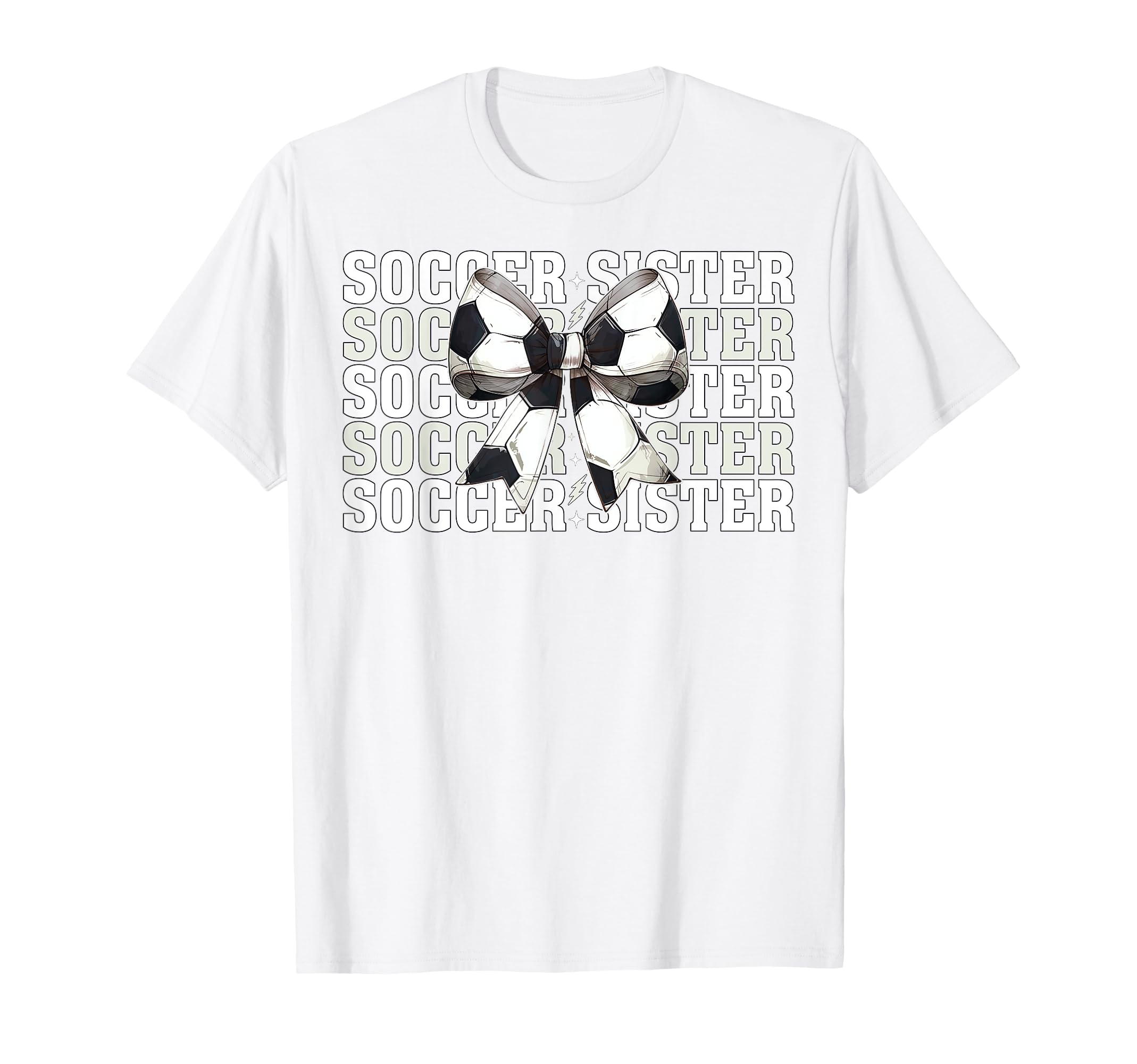 Soccer Sister Soccer Sis Coquette Bow T-Shirt - Minimalist Print Unisex