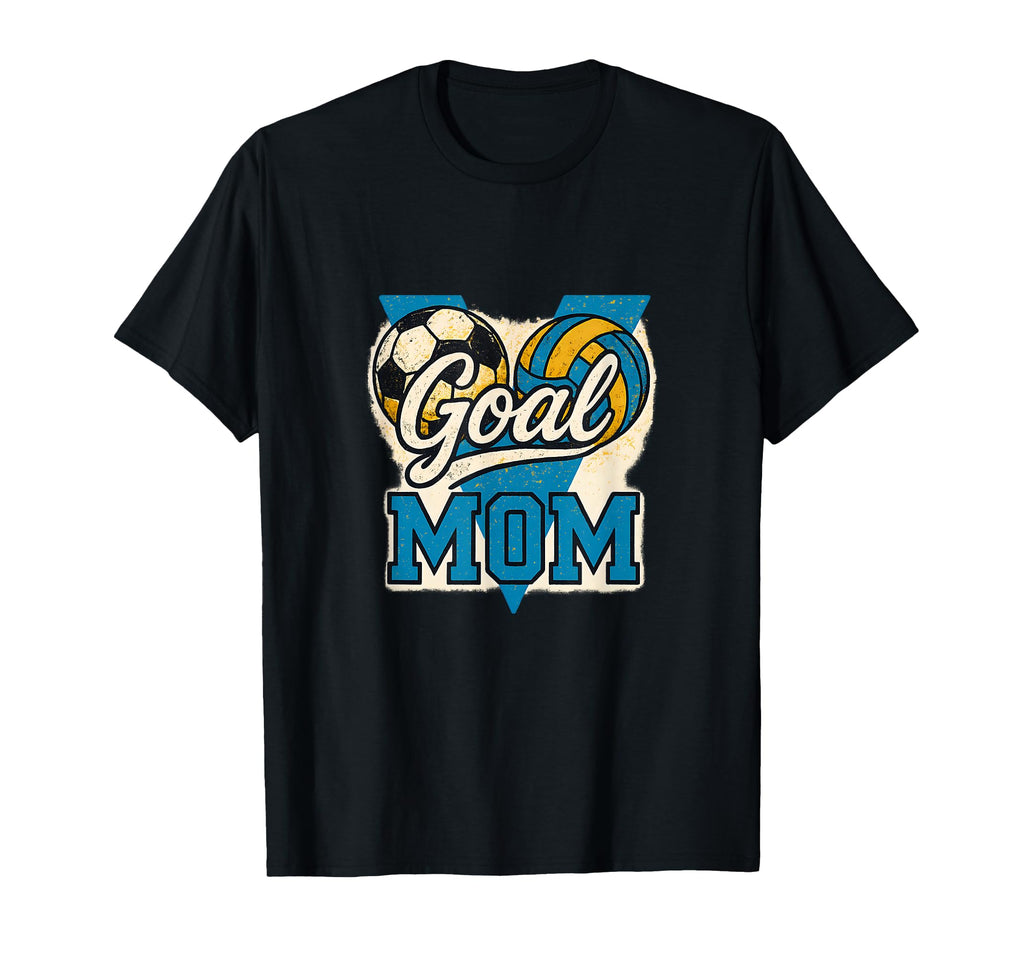 Soccer Volleyball Mom Vshape Balls T-Shirt - Novelty Apparel Unisex