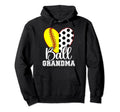 Ball Grandma Heart Soccer Softball Hoodie - Custom Art Print for Adults