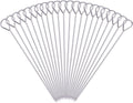 BBQ Skewers - Reusable Stainless Steel 8 Inch Skewers for Grilling Kebob Meat, Chicken, Vegetable Appetiser - Pack of 30