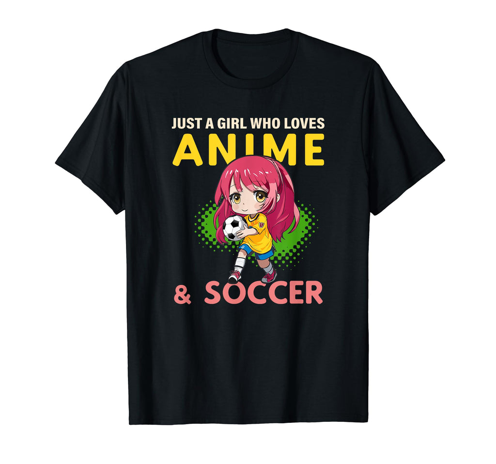 Just Who Loves Anime Soccer T-Shirt - Casual Everyday Wear Men Women