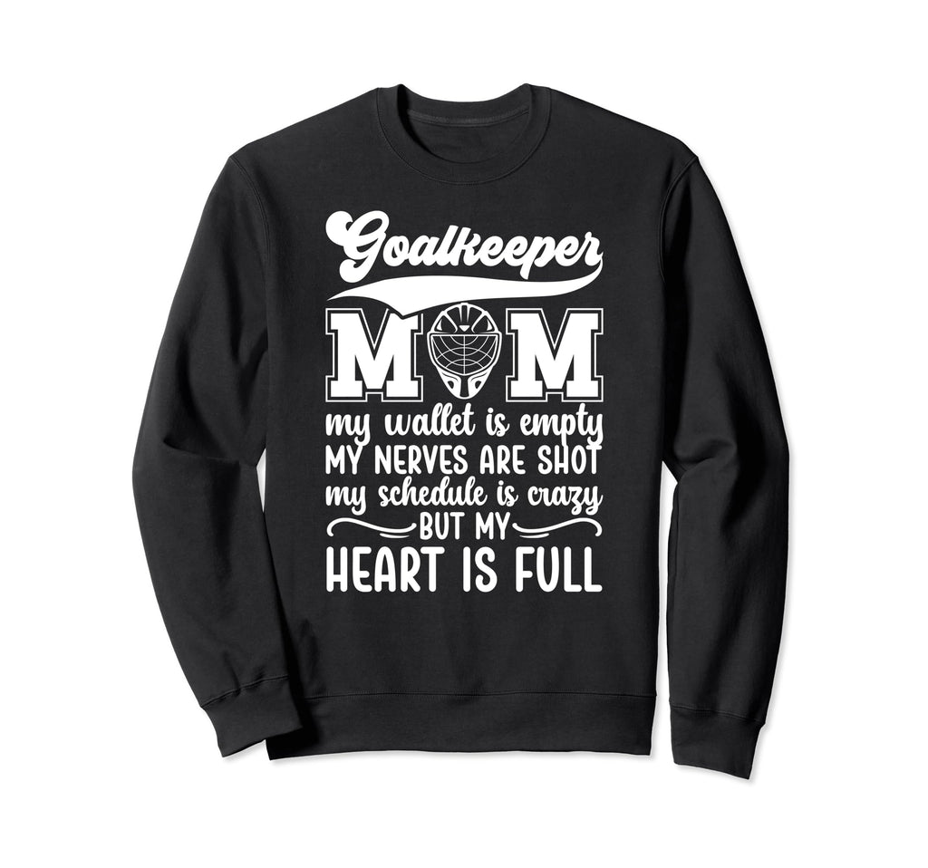 Proud Hockey Goalkeeper Mom Ice Sweatshirt - Minimalist Print for Adults