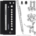 Magnetic Fidget Pen Toys - Multifunctional Writing Novel Pen for Friends, Kids, Boys, Girls, Teens 8 9 10 11 12, Office Teacher Birthday Party Gifts, Stress & Anxiety Relief(Silver)