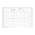 Personalized Dry Erase Wall Calendar with Custom To do list and Notes Organization Sections | Large Whiteboard Calendar (36" W x 24" H, White-Washed Frame)