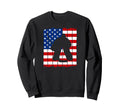 Ice Hockey Goalie Usa Flag Sweatshirt - Novelty Apparel for Adults