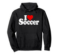 I Love Heart Soccer Football Sports Hoodie - Streetwear Style Men Women