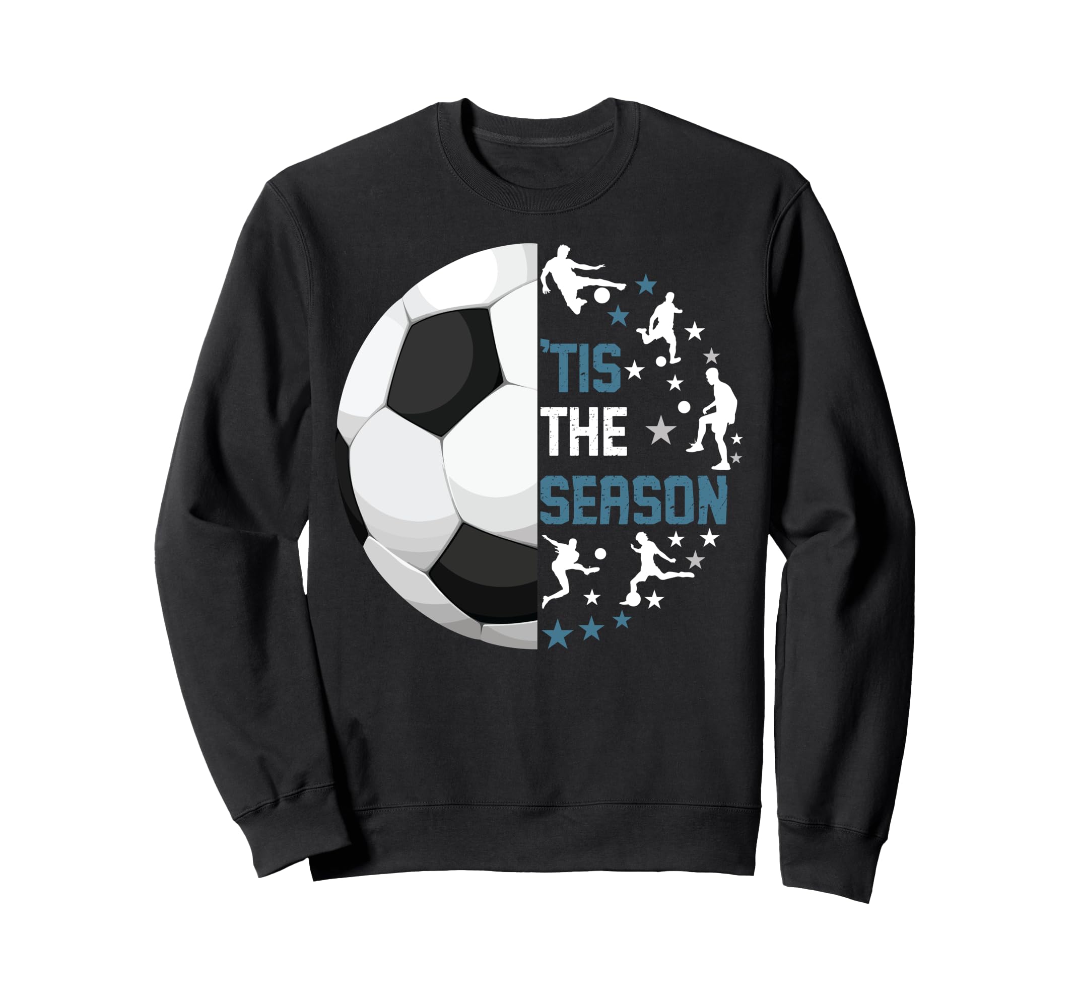 Soccer Funny Tis Season Sport Sweatshirt - Minimalist Print for Adults
