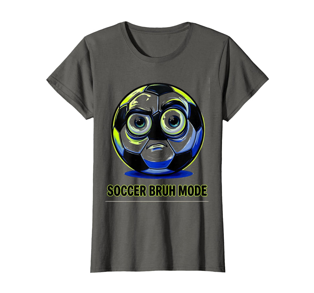 Soccer Bruh Mode Funny Soccer Ball T-Shirt - Graphic Print Unisex
