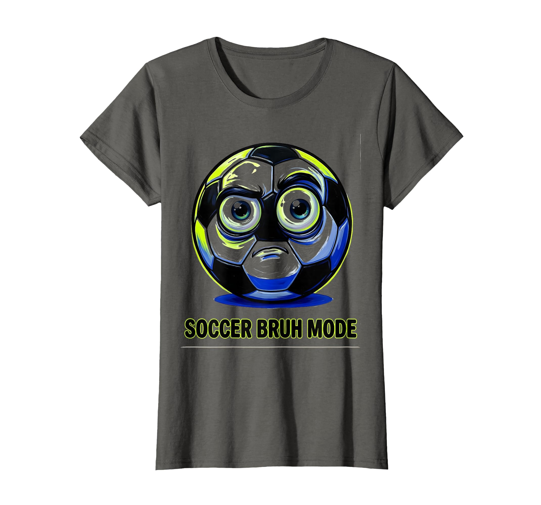 Soccer Bruh Mode Funny Soccer Ball T-Shirt - Graphic Print Unisex