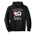 Soccer Sister Love Heart Sibling Family Hoodie - Streetwear Style Men Women
