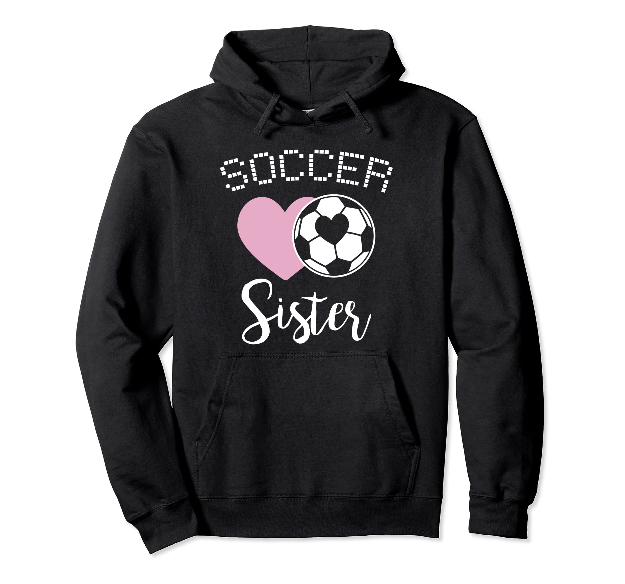 Soccer Sister Love Heart Sibling Family Hoodie - Streetwear Style Men Women
