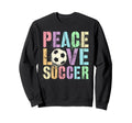 Sassy Peace Love Soccer Score Sweatshirt - Minimalist Print for Adults