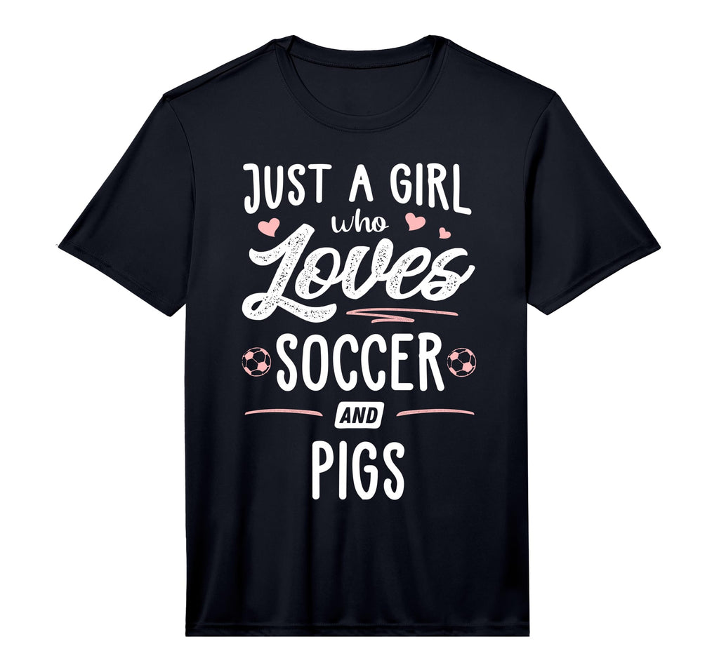 Just Who Loves Soccer And Pigs Gift T-Shirt - Novelty Apparel Men Women