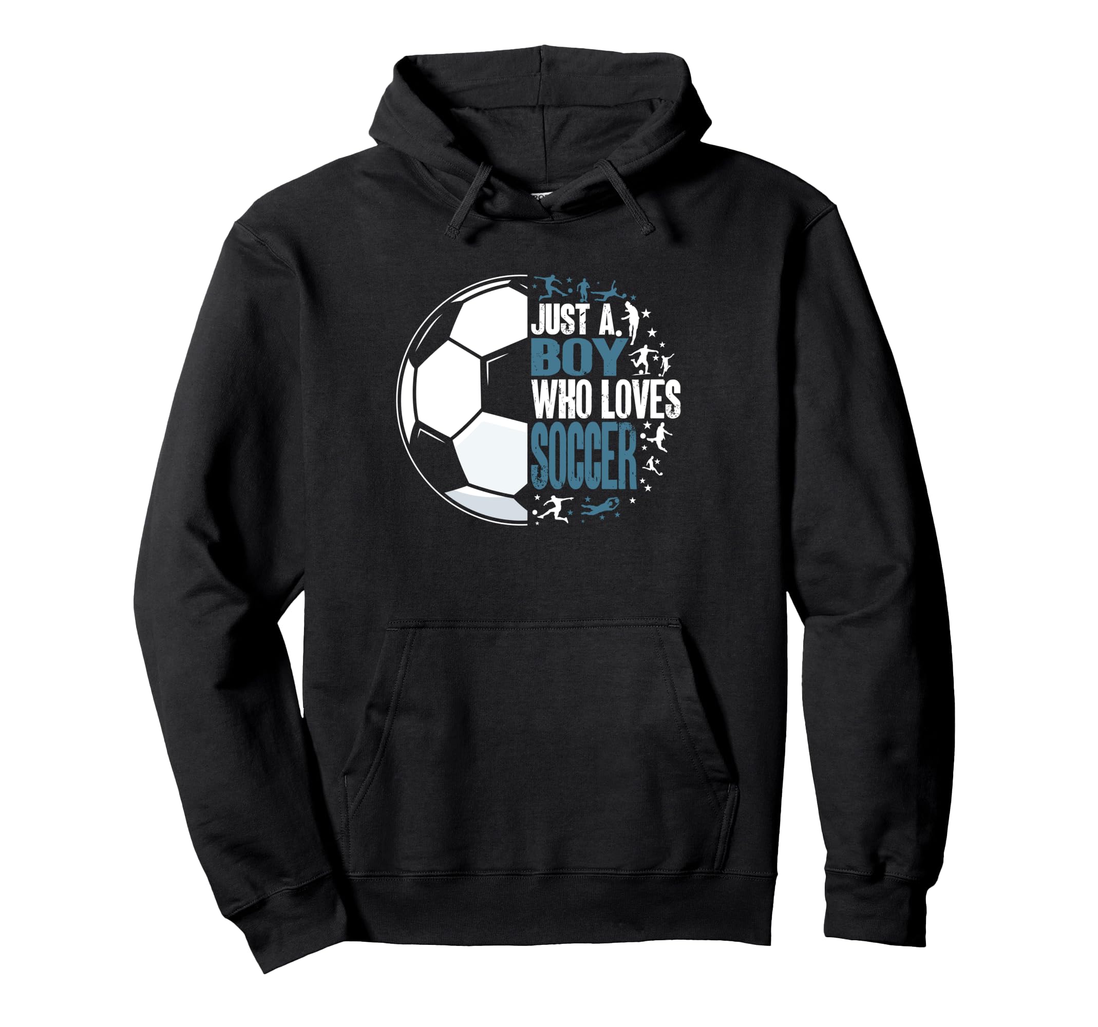 Funny Just Who Loves Soccer Hoodie - Fun Novelty Design Men Women