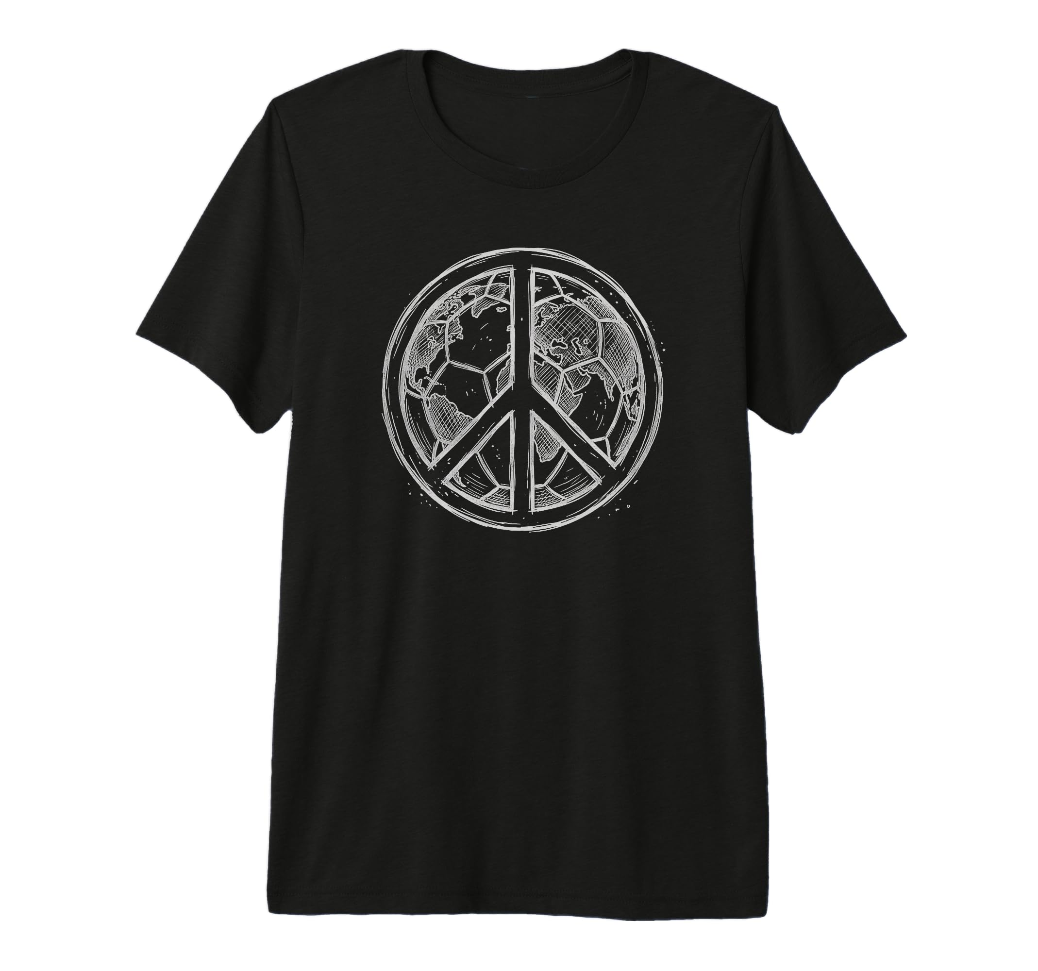Soccer World Peace Is My Goal Futbol T-Shirt - Minimalist Print Men Women