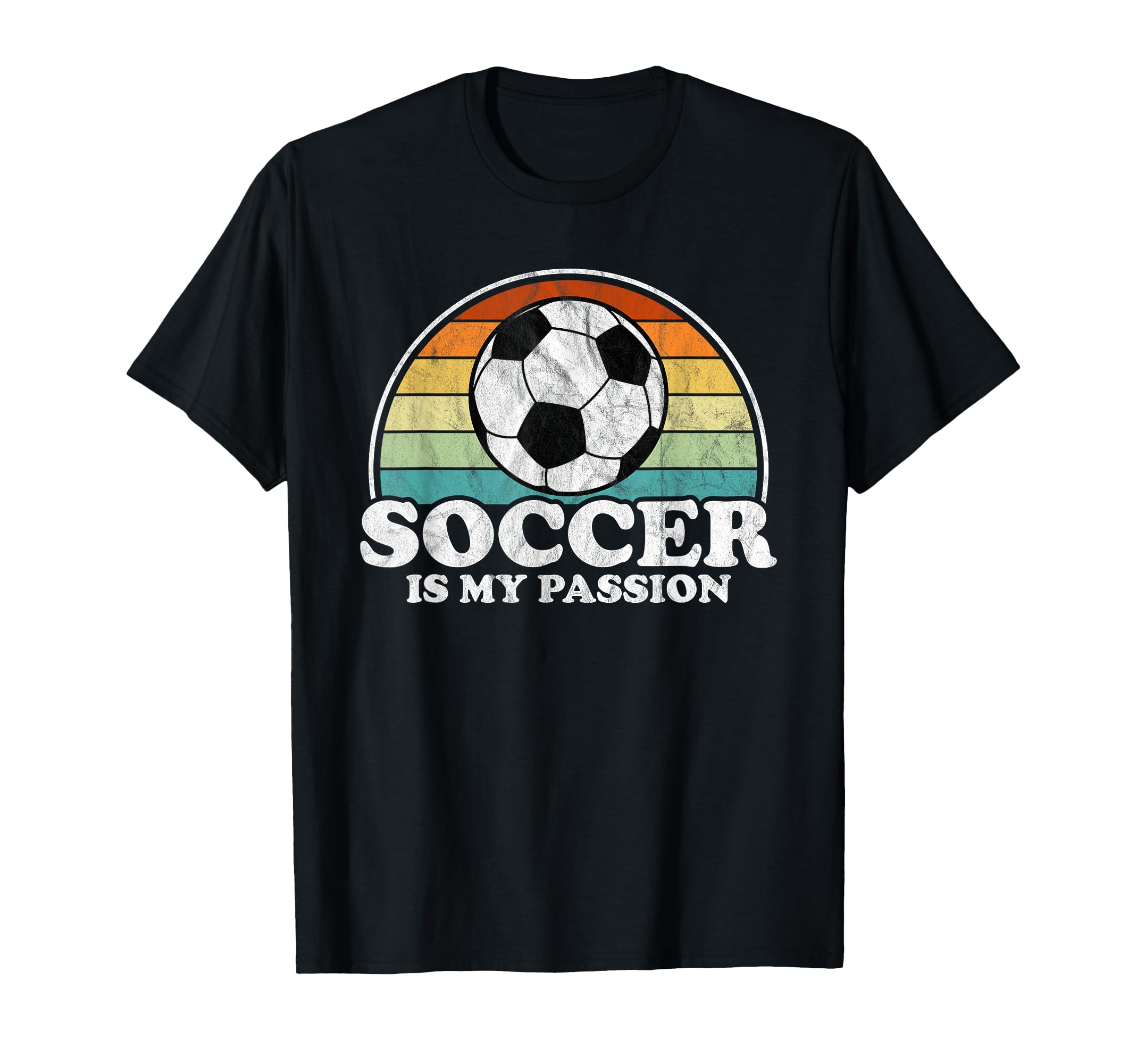 Soccer Is My Passion Soccer Ball T-Shirt - Graphic Print for Adults