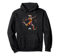 Female Soccer Player Floral Soccer Hoodie - Aesthetic Graphic for Adults