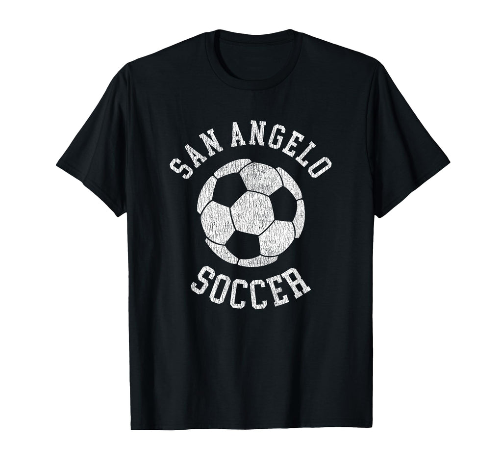 San Angelo Soccer Distressed 90S T-Shirt - Fun Novelty Design Unisex