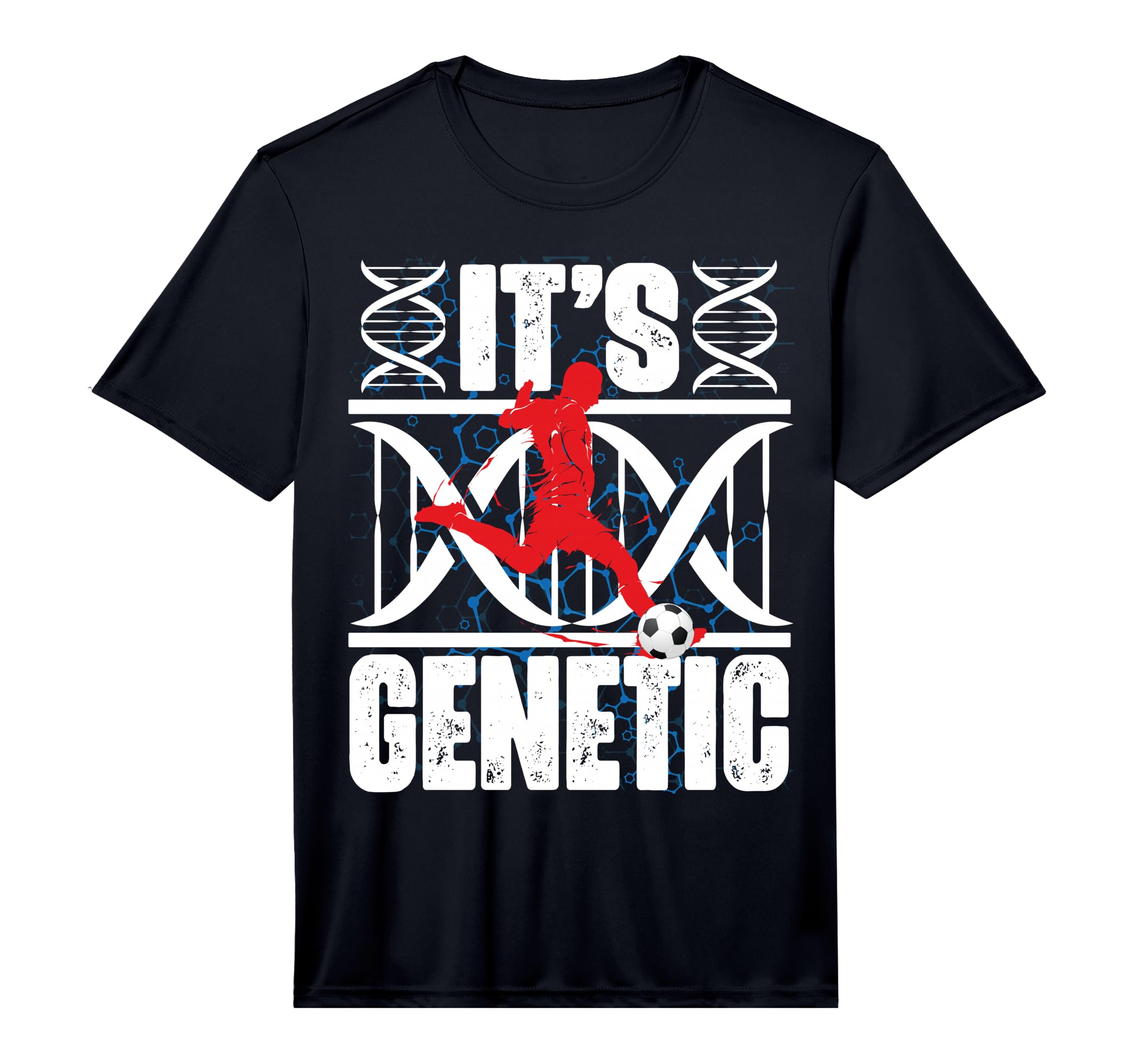 Mens Football Player Its Genetic T-Shirt - Trendy Graphic Men Women