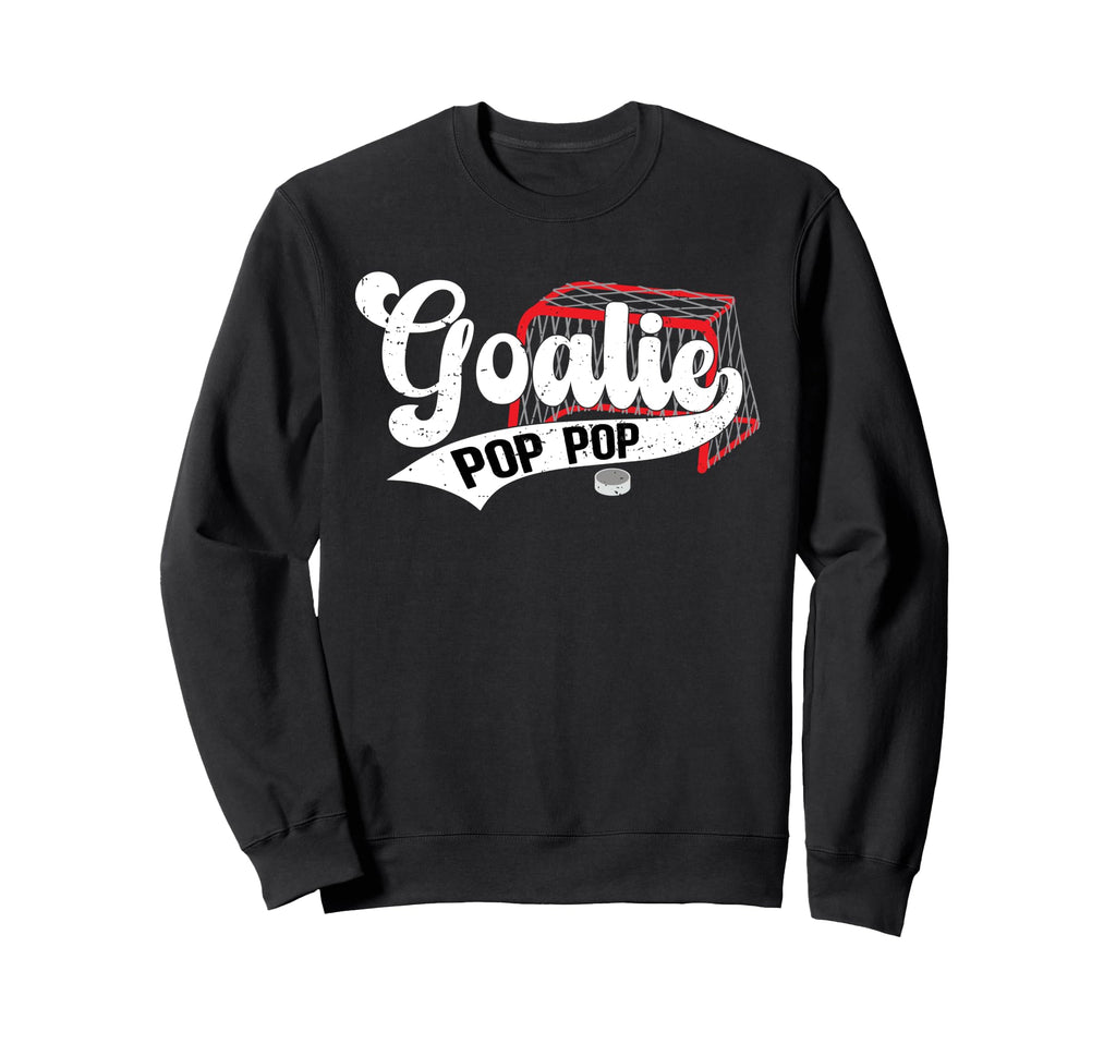 Ice Hockey Goalie Pop Pop Ice Sweatshirt - Aesthetic Graphic for Adults